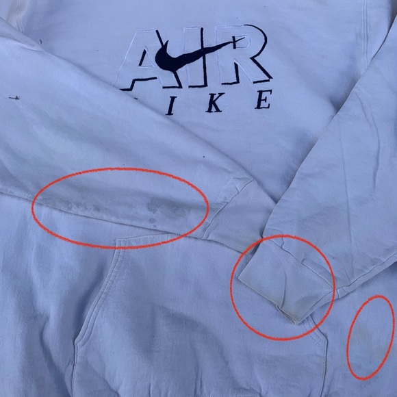 Vintage 90s Nike Air embroidered center swoosh spell out Hoodie Size XXL - Picture 8 of 9